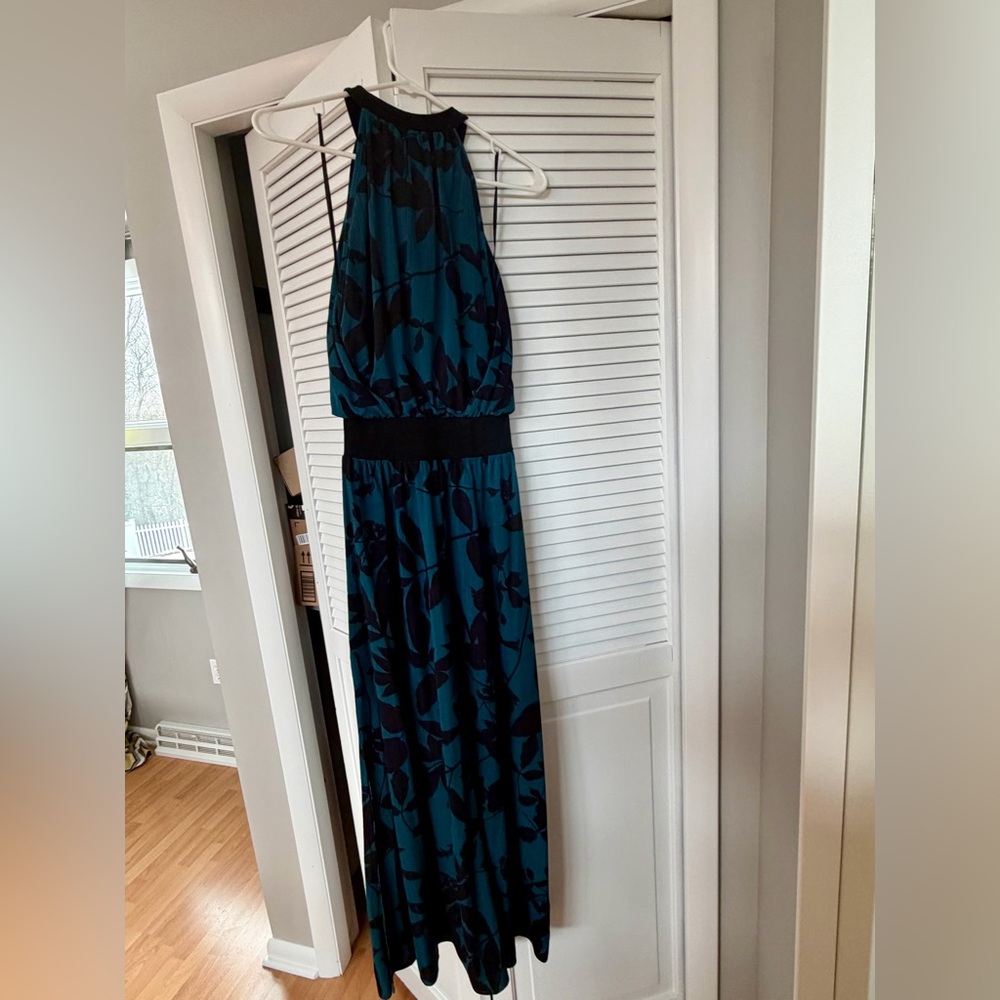 RACHEL Rachel Roy Teal and Black maxi Dress